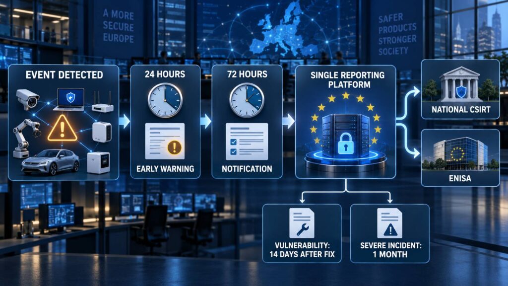 EU Cyber Resilience Act reporting system diagram